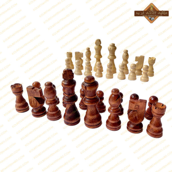 مهره شطرنج چوبی فدراسیونی سایز مینی
