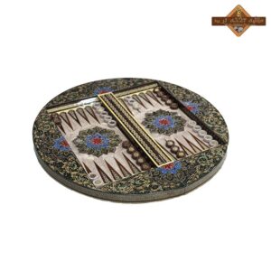 تخته نرد خاتم اصفهان دایره ای نقاشی چوگان