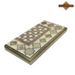 تخته نرد و شطرنج خاتم دالبری زمینه مشکی - Image 4