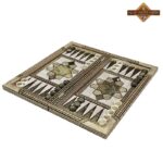 تخته نرد تمام خاتم اعلا زمینه مشکی - Image 8