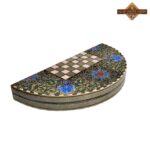 تخته نرد خاتم اصفهان دایره ای نقاشی تذهیب - Image 4