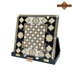 تخته نرد تمام خاتم اعلا زمینه مشکی
