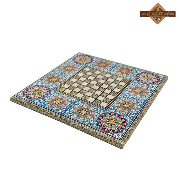 تخته نرد خاتم لاکچری نقاشی تذهیب - Image 3