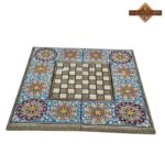 تخته نرد خاتم لاکچری نقاشی تذهیب - Image 5