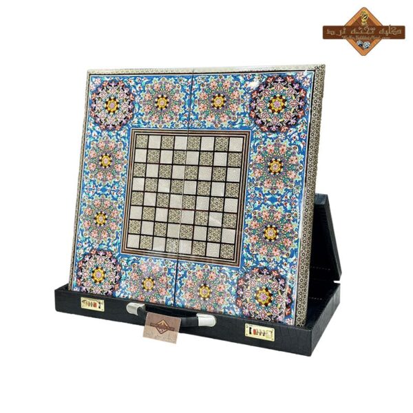 تخته نرد خاتم لاکچری نقاشی تذهیب - Image 2