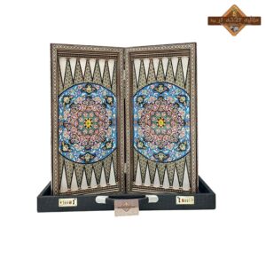 خرید تخته نرد خاتم لاکچری نقاشی تذهیب